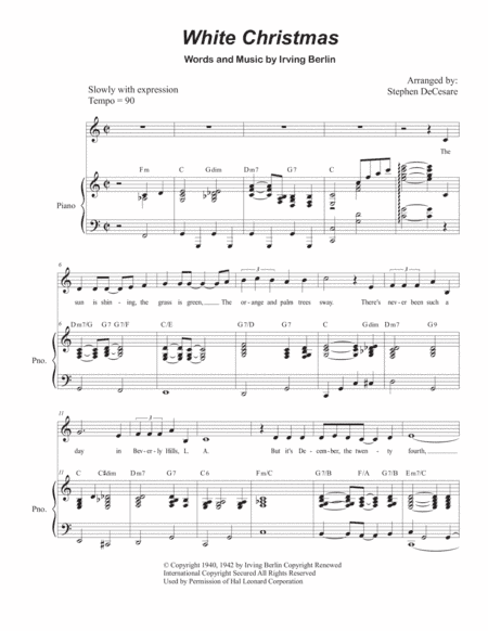 White Christmas (arr. Stephen DeCesare)