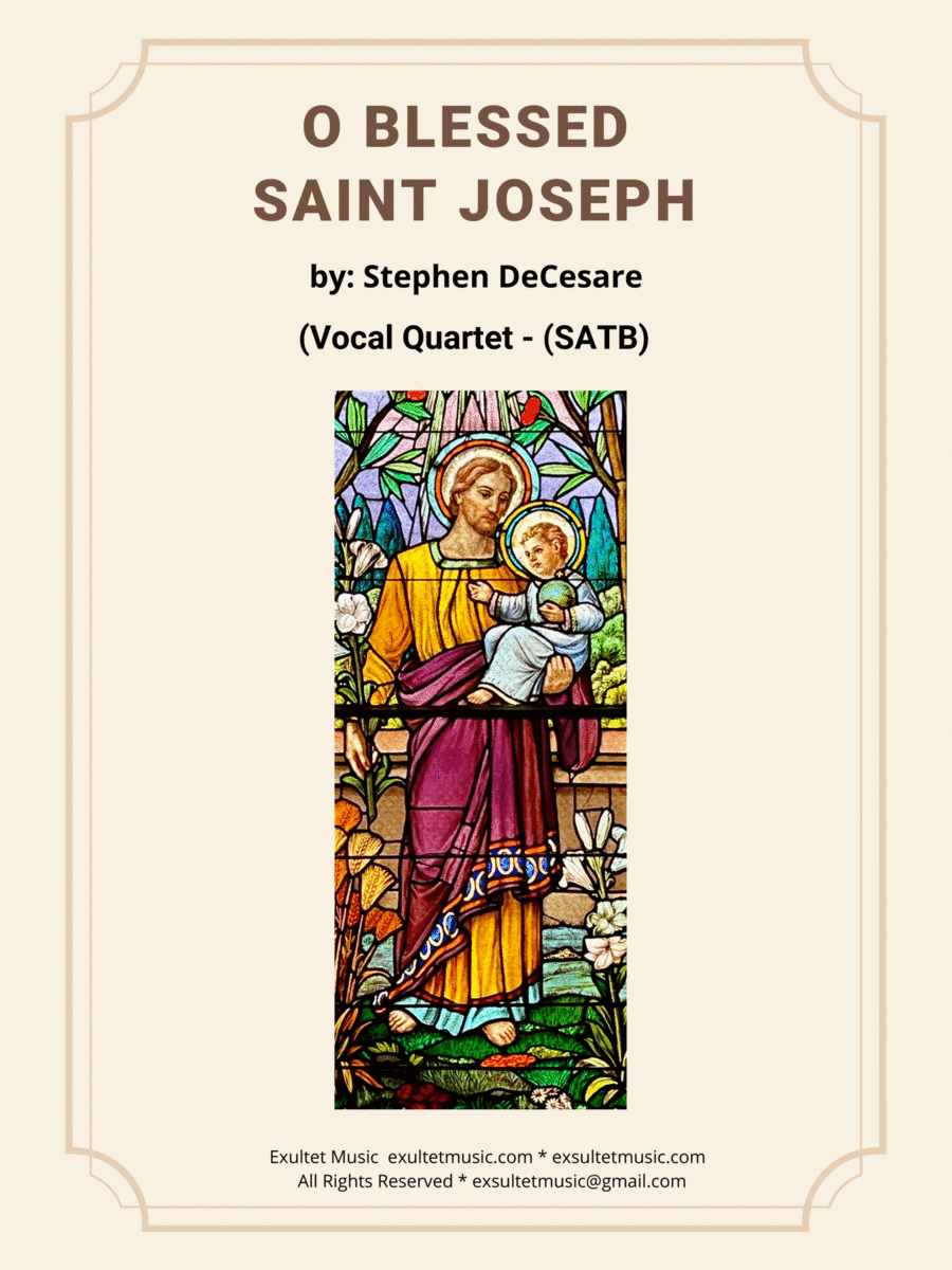 O Blessed Saint Joseph (Vocal Quartet - (SATB)