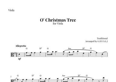 O' Christmas Tree (arr. G.D.V.S.L.J)