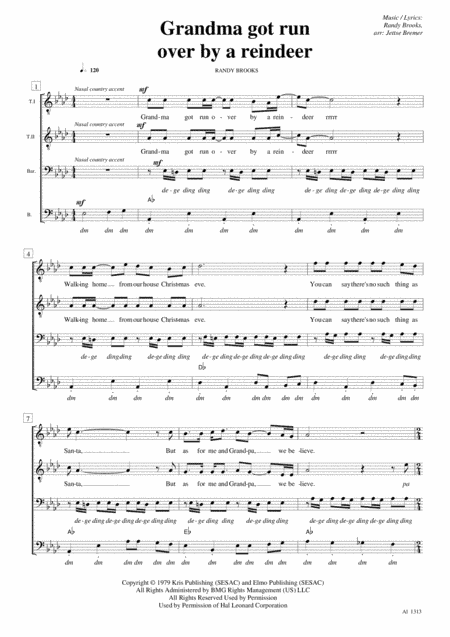 Grandma Got Run Over By A Reindeer (arr. Jetse Bremer)