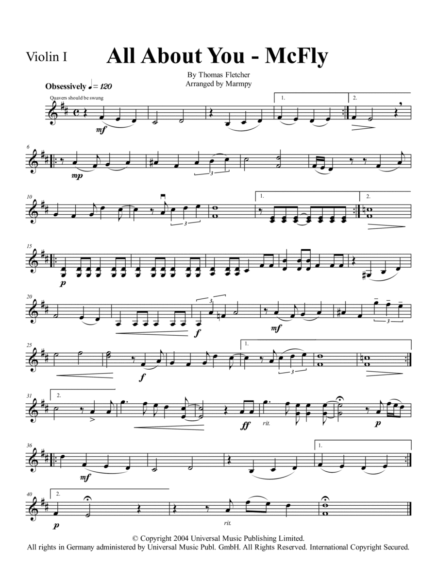 All About You (arr. Marmpy)