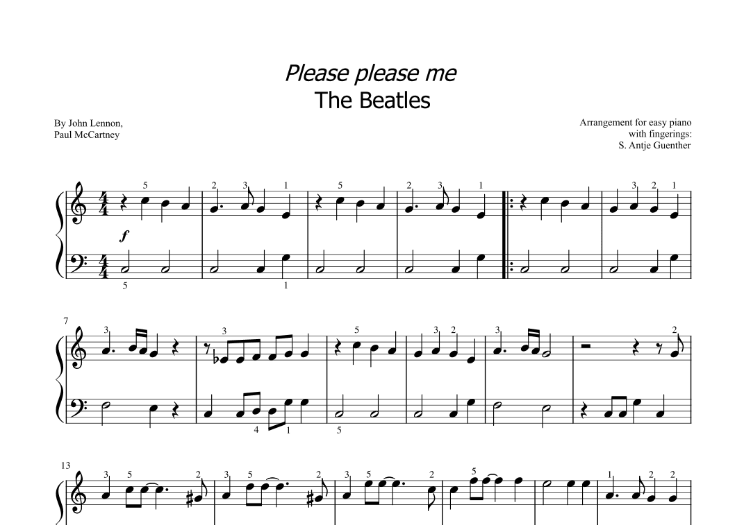 Please Please Me (arr. Antje Günther)