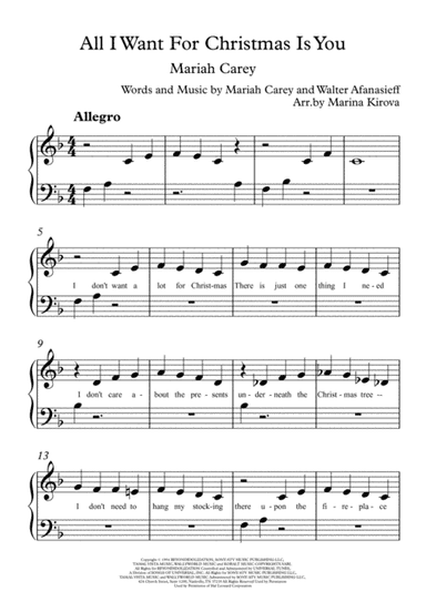 All I Want For Christmas Is You (arr. Marina Kirova)