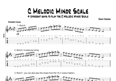 C Melodic Minor Scale (4 Ways to Play)
