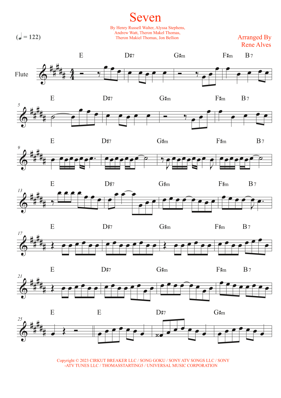 Seven (arr. Rene Alves)