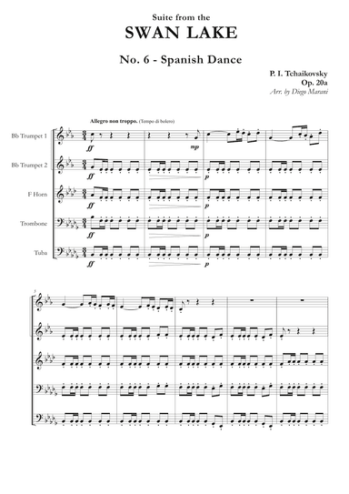 "Spanish Dance" from Swan Lake Suite for Brass Quintet (arr. Diego Marani)