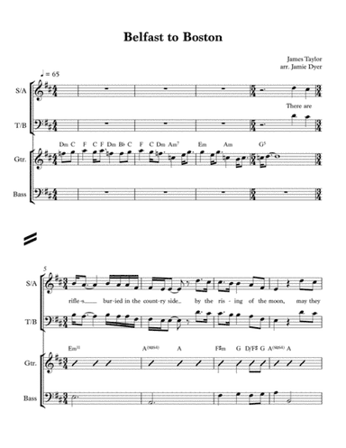 Belfast To Boston (arr. Jamie Dyer)