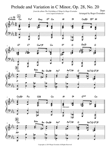Prelude and Variation in C Minor, Op. 28 No. 20 (arr. Roger Evernden)