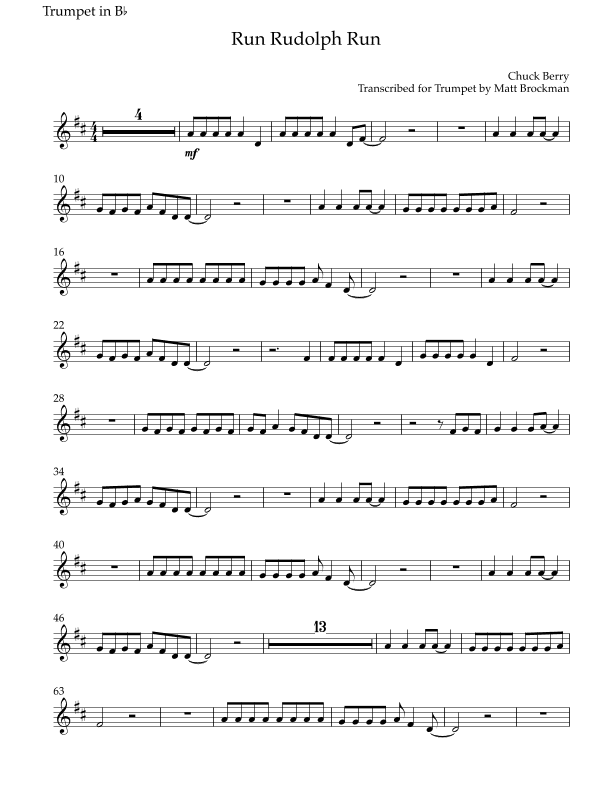 Run Rudolph Run (arr. Matt Brockman)