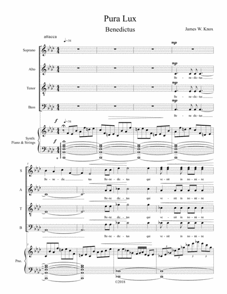 Pura Lux Mass, Benedictus