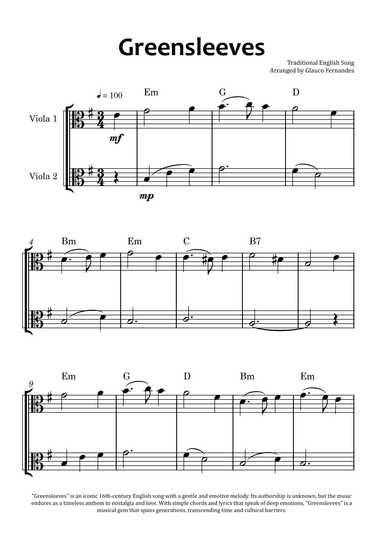 Greensleeves (arr. Glauco Fernandes)