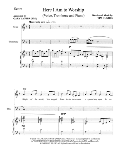 Here I Am To Worship (arr. Gary Lanier)