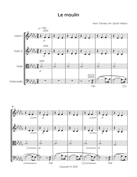 Le Moulin (arr. Sarah Wilson)