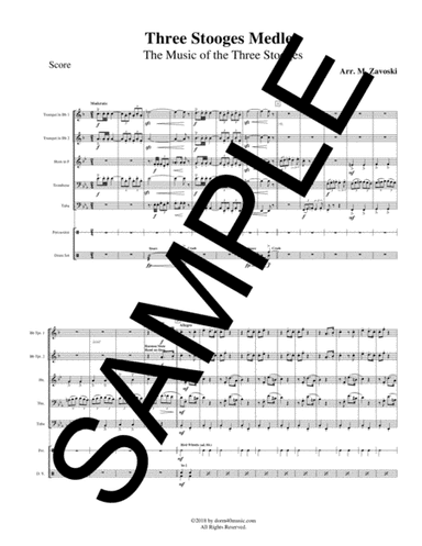Three Stooges Medley for Brass Quintet and Optional Percussion (arr. Dorm 40 Music)