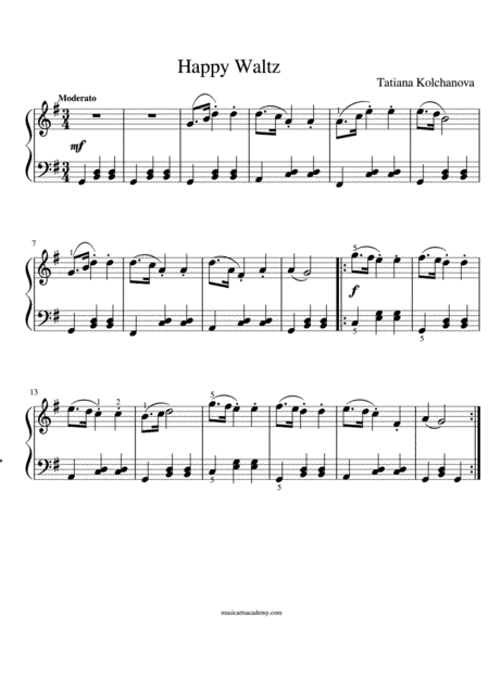 'Happy Waltz', composer Tatiana Kolchanova