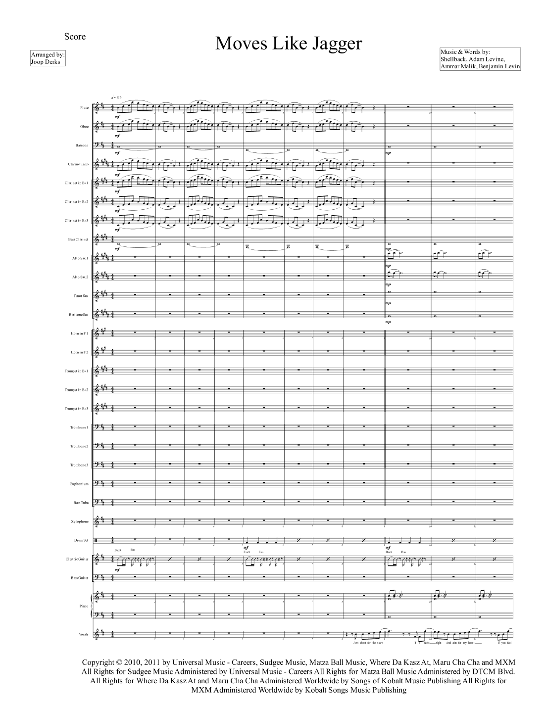 Moves Like Jagger (arr. Joop Derks)