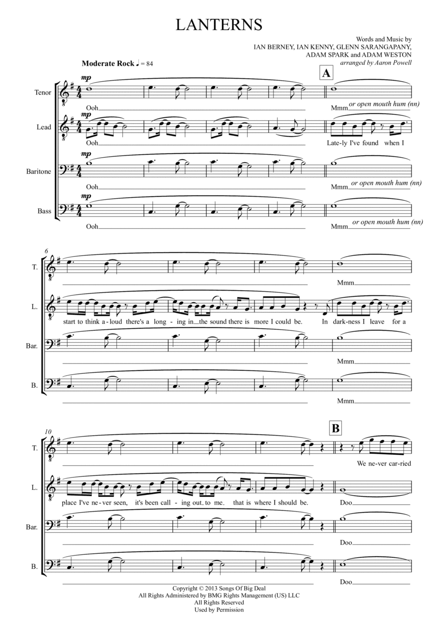 Lanterns (arr. Aaron Powell)