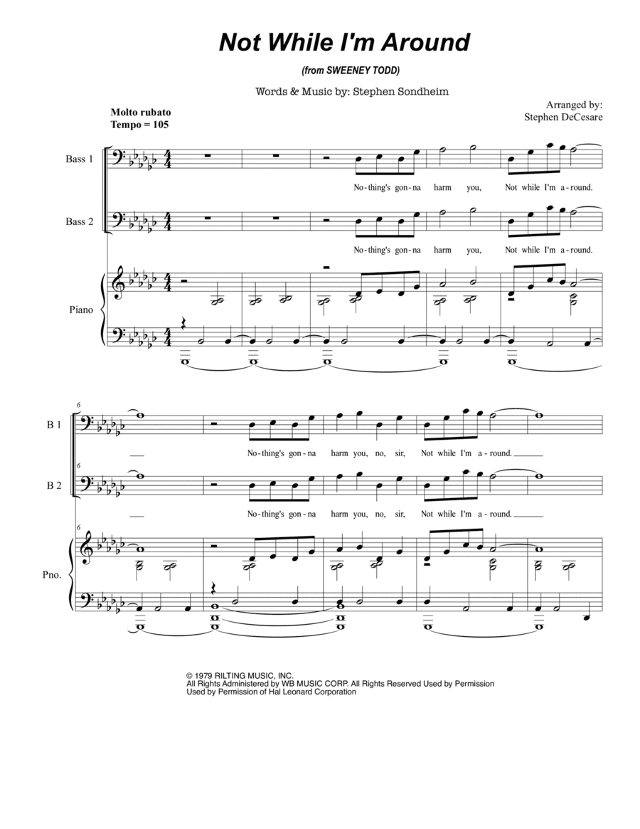 Not While I'm Around (arr. Stephen DeCesare)