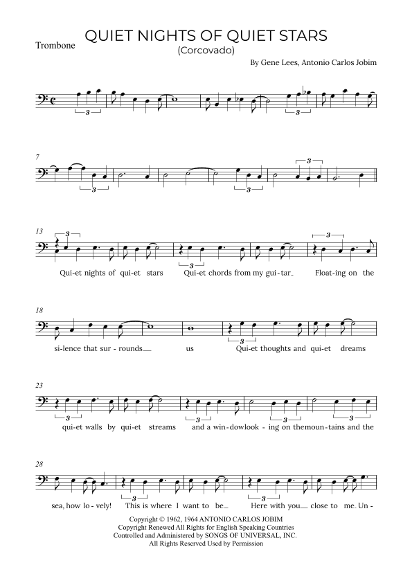 Quiet Nights Of Quiet Stars (corcovado) (arr. Alex Nunes Rodrigues)
