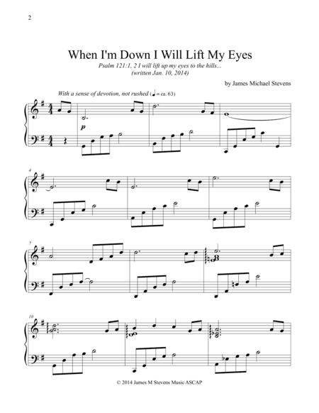 When I'm Down I Will Lift Up My Eyes