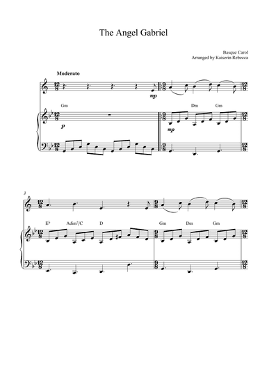 The Angel Gabriel (arr. Kaiserin Rebecca)