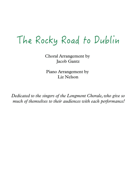 The Rocky Road To Dublin (arr. Jacob Gantz & Liz Nelson)