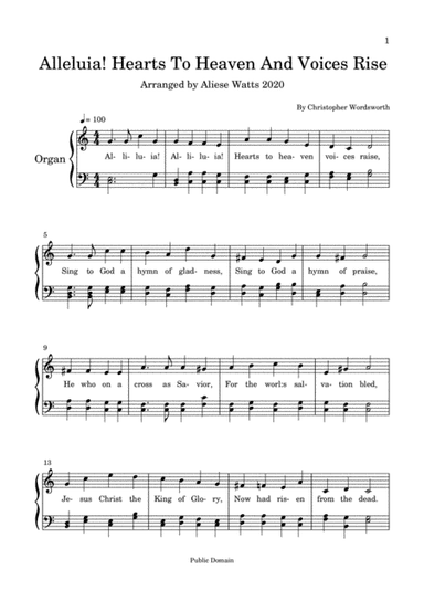 Alleluia! Hearts To Heaven And Voices Rise (arr. Aliese Watts)