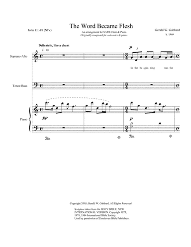 The Word Became Flesh (SATB)