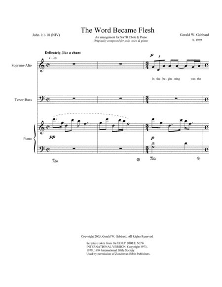 The Word Became Flesh (SATB)