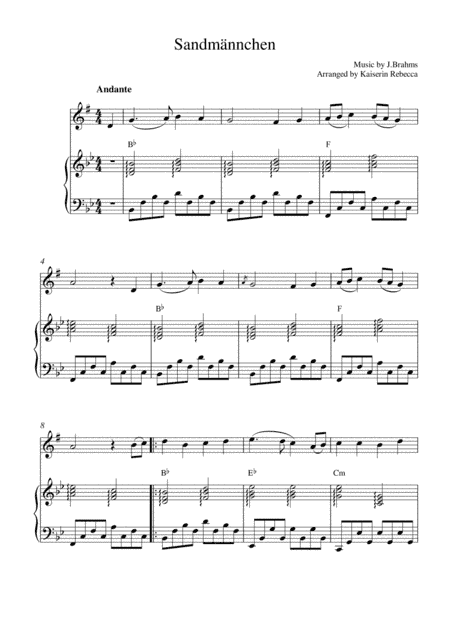 Sandmännchen (arr. Kaiserin Rebecca)