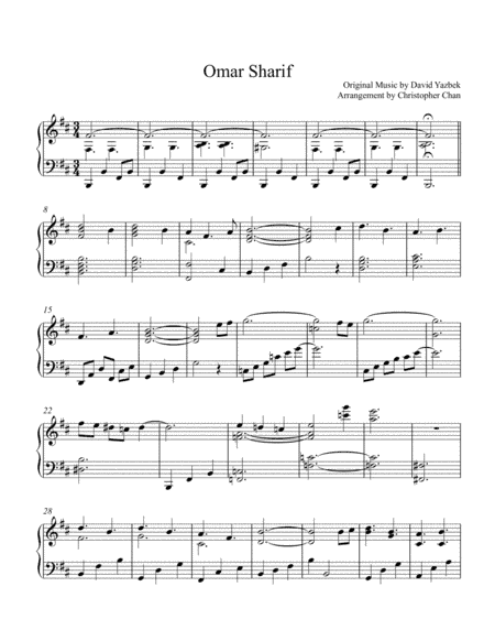 Omar Sharif (arr. Christopher Chan)