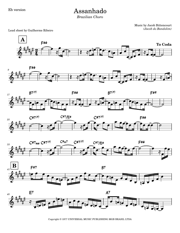 Assanhado (arr. Guilherme Ribeiro)