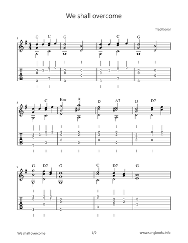 We shall overcome (arr. Bettina Schipp)