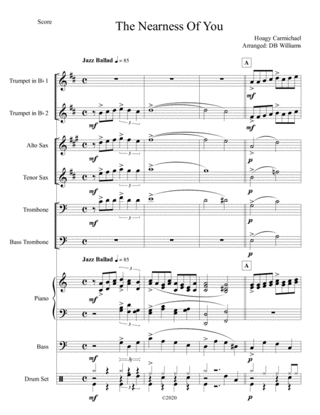 The Nearness Of You (arr. DB Williams)
