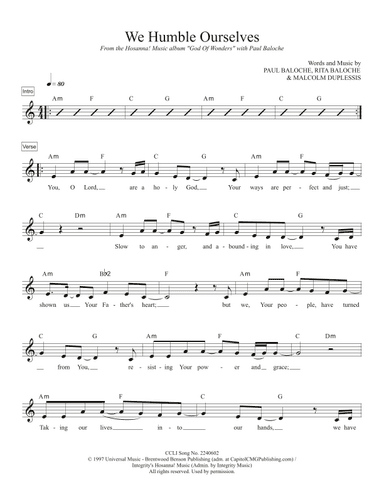 We Humble Ourselves (arr. Travis J. Gandy)