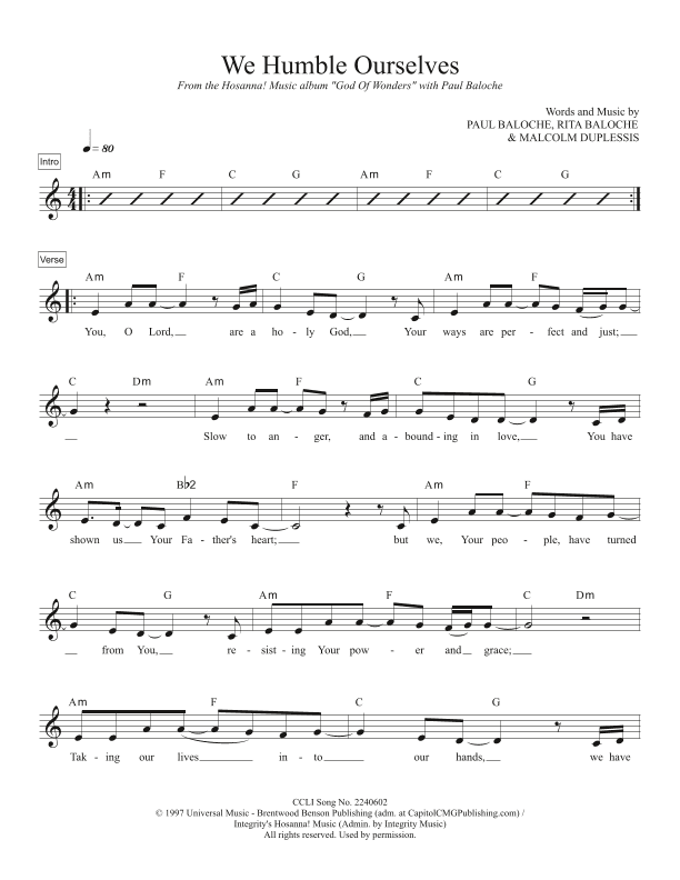We Humble Ourselves (arr. Travis J. Gandy)