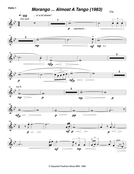 Morango ... almost a tango (1983) violin 1