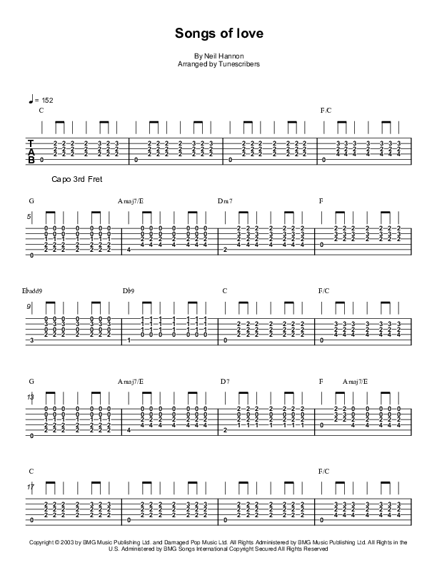Songs of Love (arr. Tunescribers)