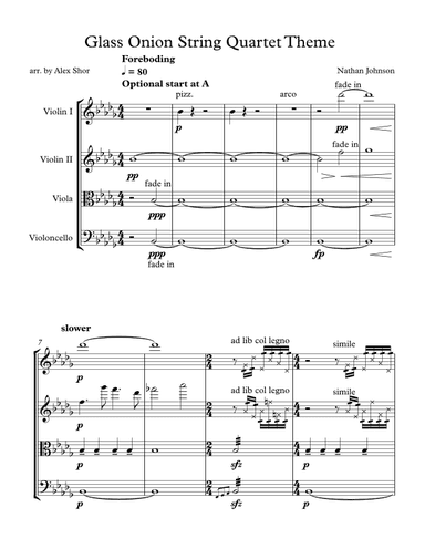 Knives Out (arr. Alex Shor)