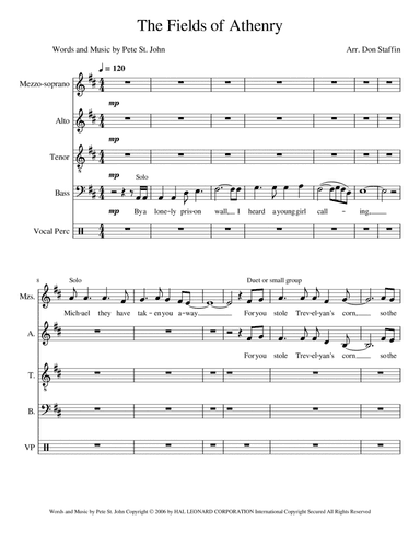 The Fields Of Athenry (arr. Don Staffin)
