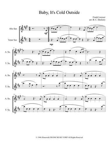 Baby, It's Cold Outside (arr. B. C. Dockery)