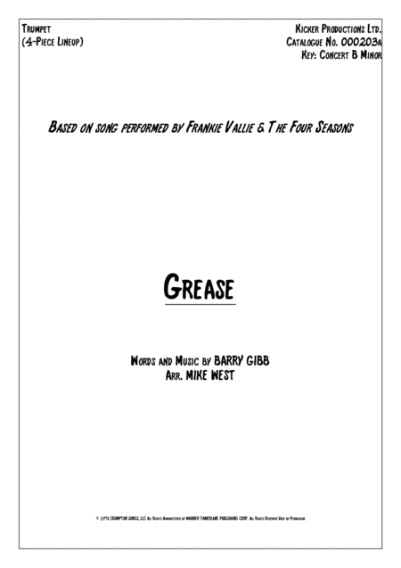 Grease (arr. Mike West)