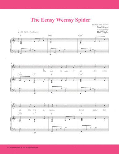 The Eensy Weensy Spider (arr. Hal Wright)