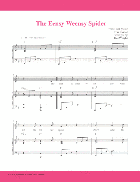 The Eensy Weensy Spider (arr. Hal Wright)