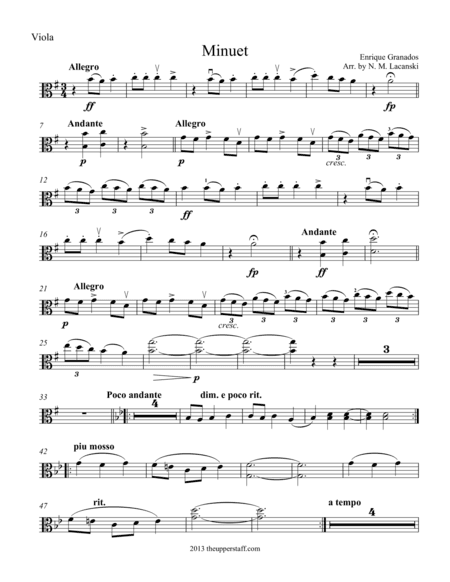 Minuet (arr. Nick Lacanski)