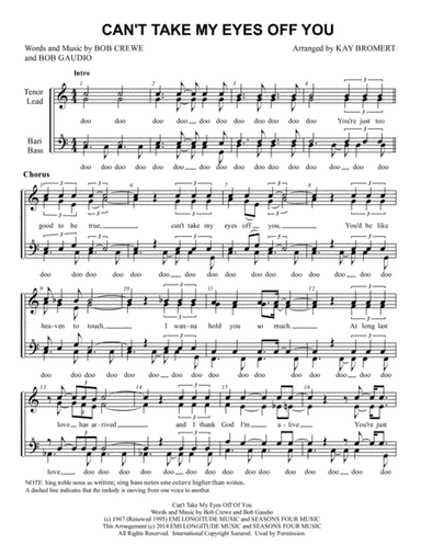 Can't Take My Eyes Off Of You (arr. Kay Bromert)