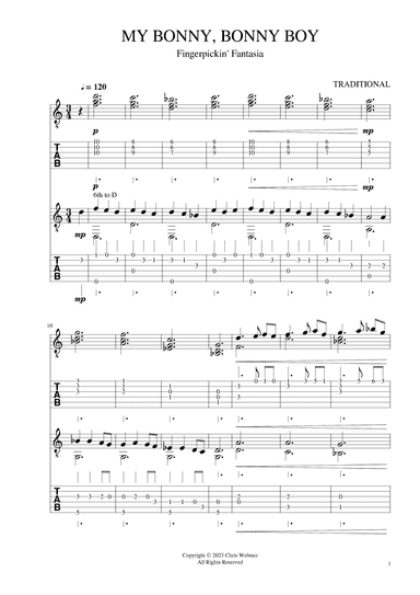 My Bonny, Bonny Boy Fingerpickin' Fantasia and Fugue (arr. Chris Webster)