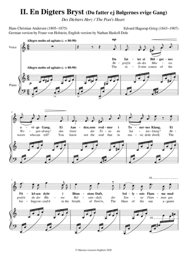 Du fatter ej Bølgernes evige Gang [High Voice; Key: Am] (arr. Maxence Lasserre-Engberts)
