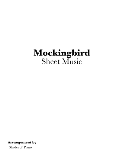 Mockingbird (arr. Shades of Piano)