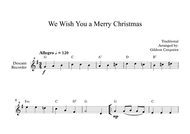 We Wish You a Merry Christmas (arr. Gildson Cerqueira)